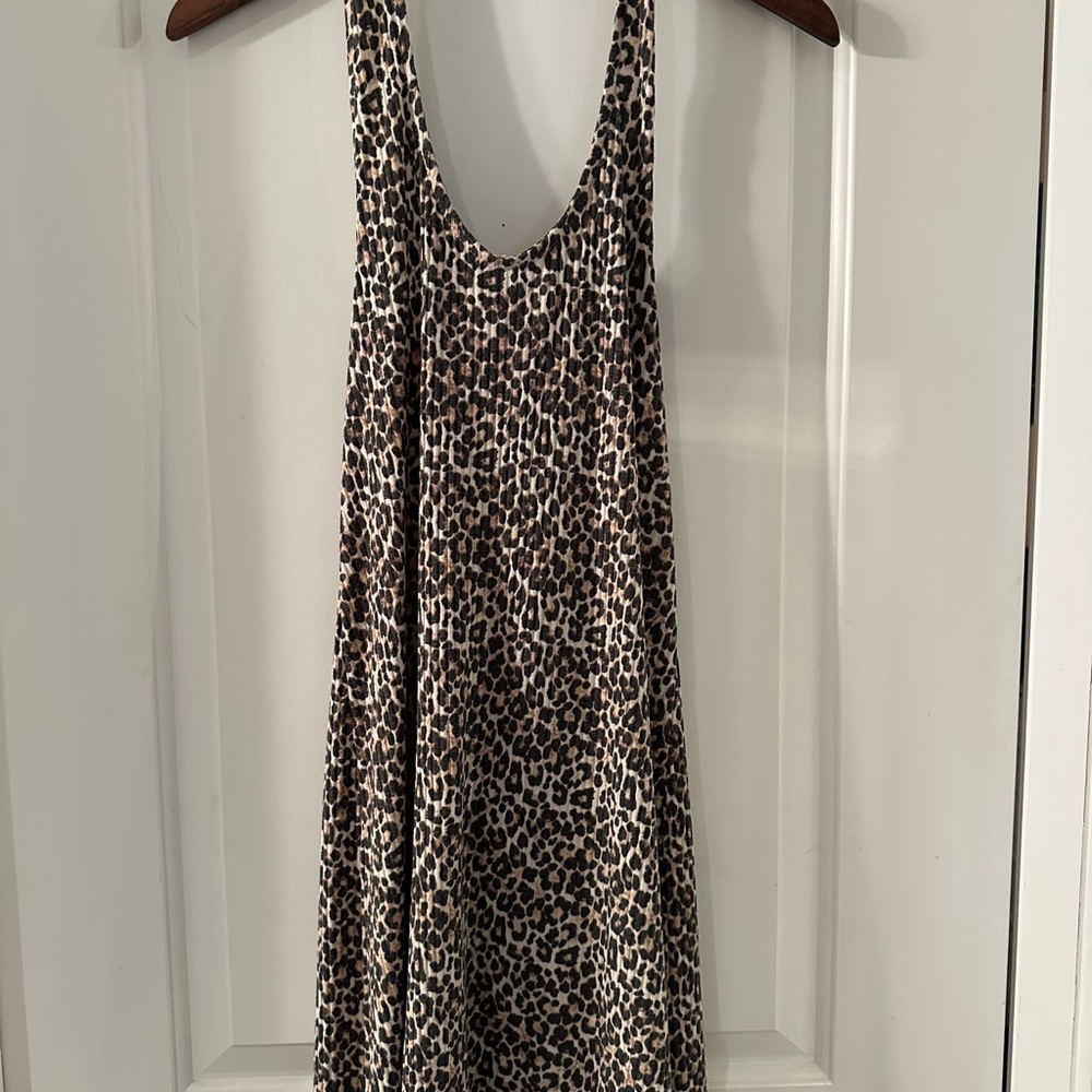 American Eagle Outfitters Animal Print Halter Dress